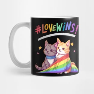 cat lgbt flag gay pride month transgender rainbow lesbian Mug